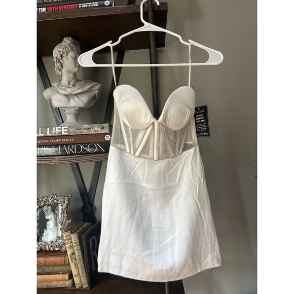 retrofete Ludlow Strapless Corset Mini Dress White Womens Size XS - Picture 6 of 13